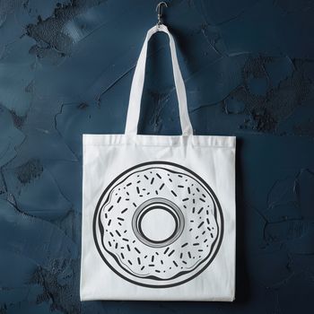 A digital illustration of a classic donut with a rounded shape and sweet toppings.