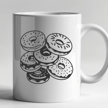 A digital illustration of a donut in vector format, suitable for various applications.