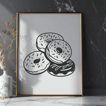 A sweet treat featuring a donut as a vector illustration.