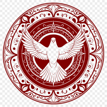 A detailed illustration of a dove in flight, suitable for vector design projects.