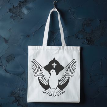 A white dove in flight, symbolizing peace and freedom.