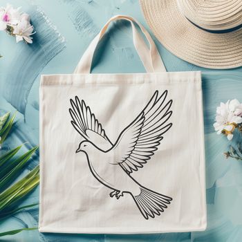 A white bird with smooth feathers and a gentle expression, suitable for various design purposes.