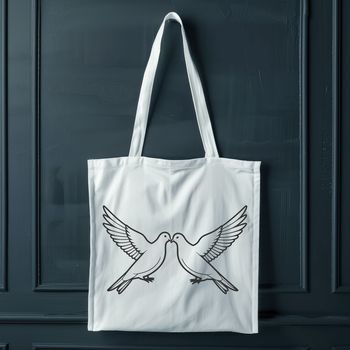 A white dove perched on a branch, rendered in detailed vector graphics.