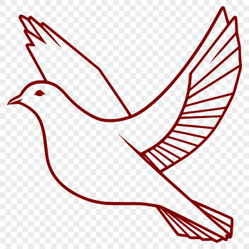 A high-quality digital illustration of a dove, a white bird with a peaceful expression.