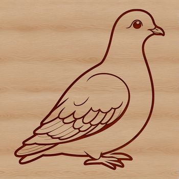 A white bird with rounded wings and a small beak.