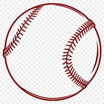 A stylized illustration of a baseball with intricate details.