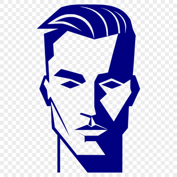 A digital illustration of a man in vector format.
