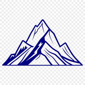 Mountain silhouette created as a scalable vector graphic (SVG) image suitable for various applications.