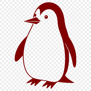 A simple illustration of a penguin, suitable for use as clip art or in vector design projects.