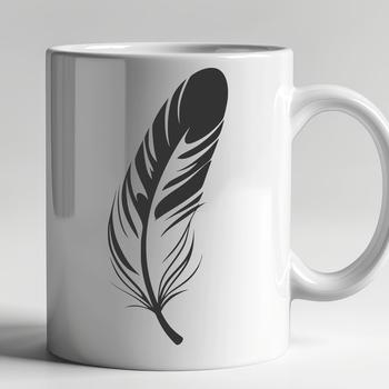 A high-quality vector illustration of a single feather, suitable for digital design projects.