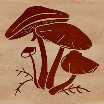 Illustrated mushroom graphic suitable for digital use, including web design and print projects.