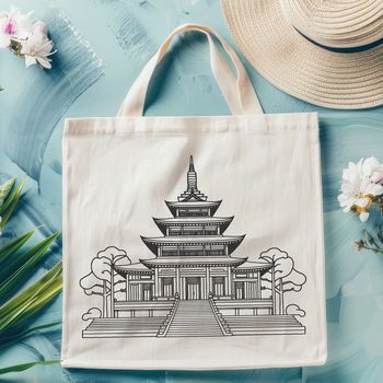 Vector representation of a Buddhist place of worship, ideal for various design applications.