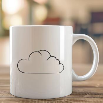An illustration of a grayish-white cloud with soft edges, suitable for digital design projects.