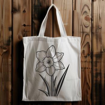 A detailed illustration of a daffodil flower, suitable for vector art projects.