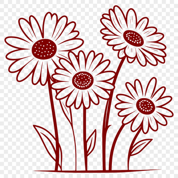 A high-quality digital illustration of a daisy flower, suitable for vector design and commercial or personal use.