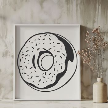 A digital representation of a sweet dessert donut, ideal for vector graphics and design.