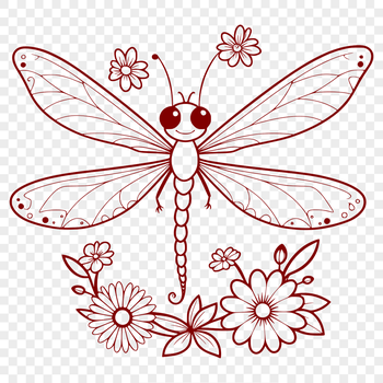 Colorful dragonfly illustration suitable for vector design projects