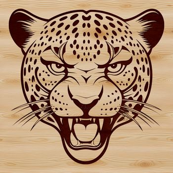 Large predatory big cat with distinctive spots, suitable for vector art designs.