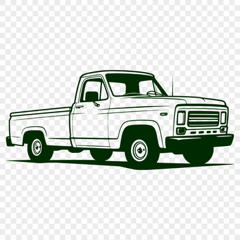 A high-quality SVG design of a classic pickup truck, suitable for various uses.