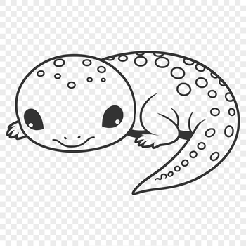A colorful illustration of a salamander in vector format for graphic design projects.