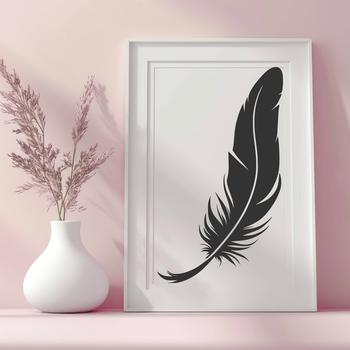 A detailed design of a feather, created as a scalable vector graphic (SVG).