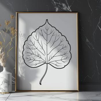 A high-resolution, editable vector illustration of a single leaf in various formats including SVG.