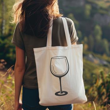 A detailed illustration of a glass filled with wine, suitable for vector design and cutting machine applications.