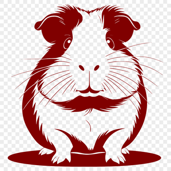 Illustration of a guinea pig as a vector graphic.