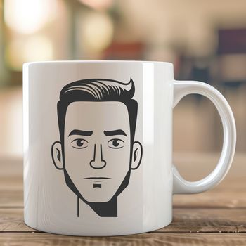A vector representation of a person, created using scalable graphic technology.