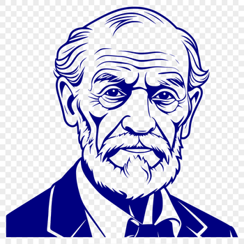 A detailed illustration of a middle-aged man in casual attire, suitable for use in vector design projects.
