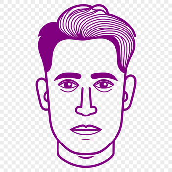 A male figure illustrated in vector format as a graphic design element.