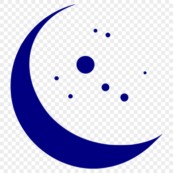 A high-quality vector illustration of the Moon in space.