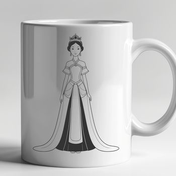 Female character illustration in vector format, suitable for cutting machines or laser cutters.