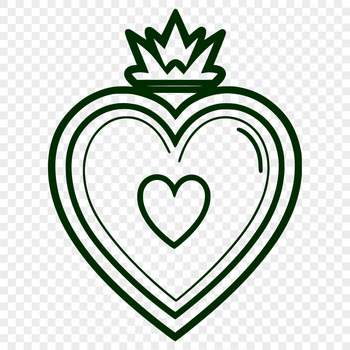 Sacred Heart icon in vector format, suitable for digital design and printing.
