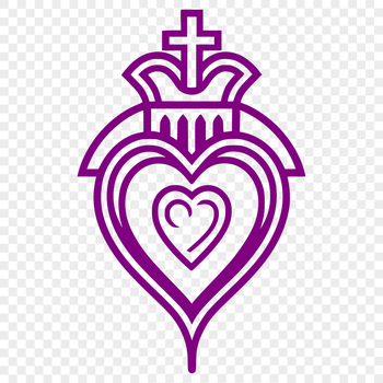 A high-resolution vector illustration of the Sacred Heart icon, suitable for various design applications.