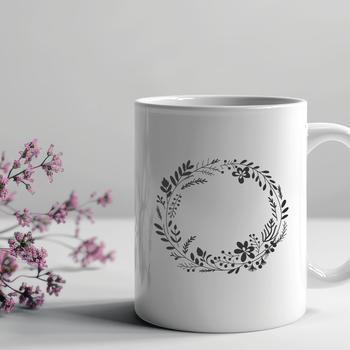 A high-quality floral wreath design created as a vector image.