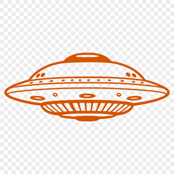 A sleek, futuristic spaceship design made from vector shapes.