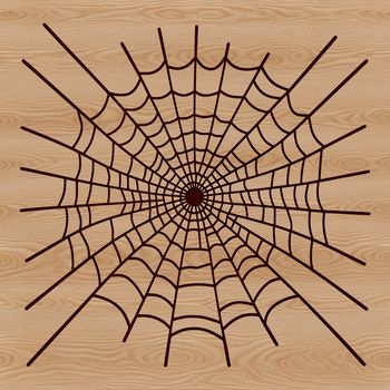 A high-quality clip art image of a spider's intricate web created using SVG technology.