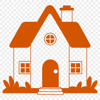 A single-family dwelling with multiple rooms and a roof.