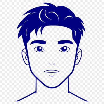 A male silhouette in a simple outline vector format.