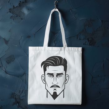 An outline design of a man, suitable for vector editing software like Illustrator or Procreate.