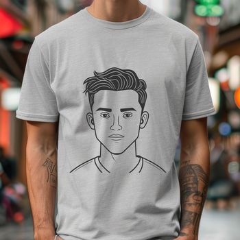 A detailed vector illustration of a male figure, suitable for graphic design and digital art applications.