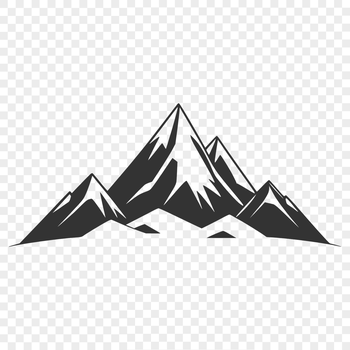 A digital representation of a mountain landscape created as a vector graphic.