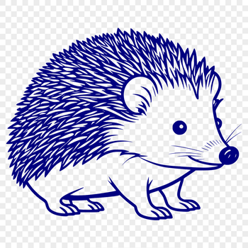 A high-quality, scalable SVG graphic of a hedgehog for various design applications.