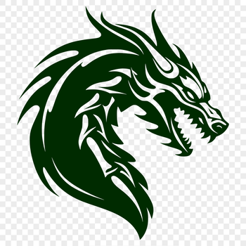 A mythical creature's head in vector format, suitable for various design applications.