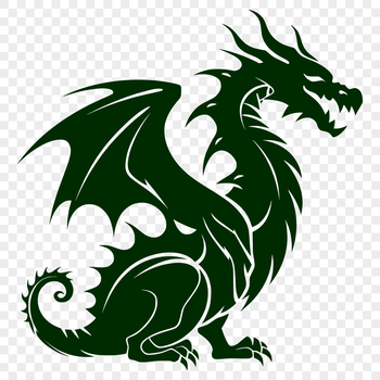 A detailed, full-body illustration of a mythical dragon.