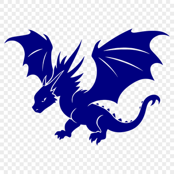 A detailed illustration of a mythical creature with scales and wings, suitable for vector art design.