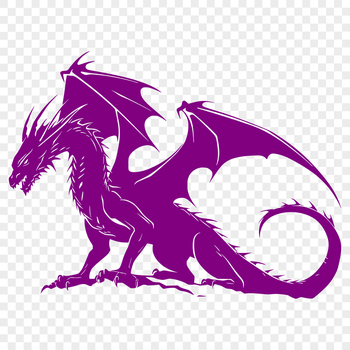A detailed illustration of a mythical creature's full body, depicted as a dragon in vector design.