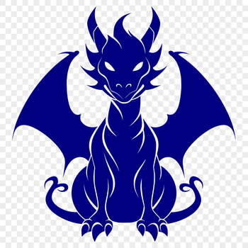 A mythical full-body dragon illustration created in vector art.