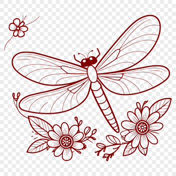 A colorful vector illustration of a dragonfly in flight, suitable for various digital designs.